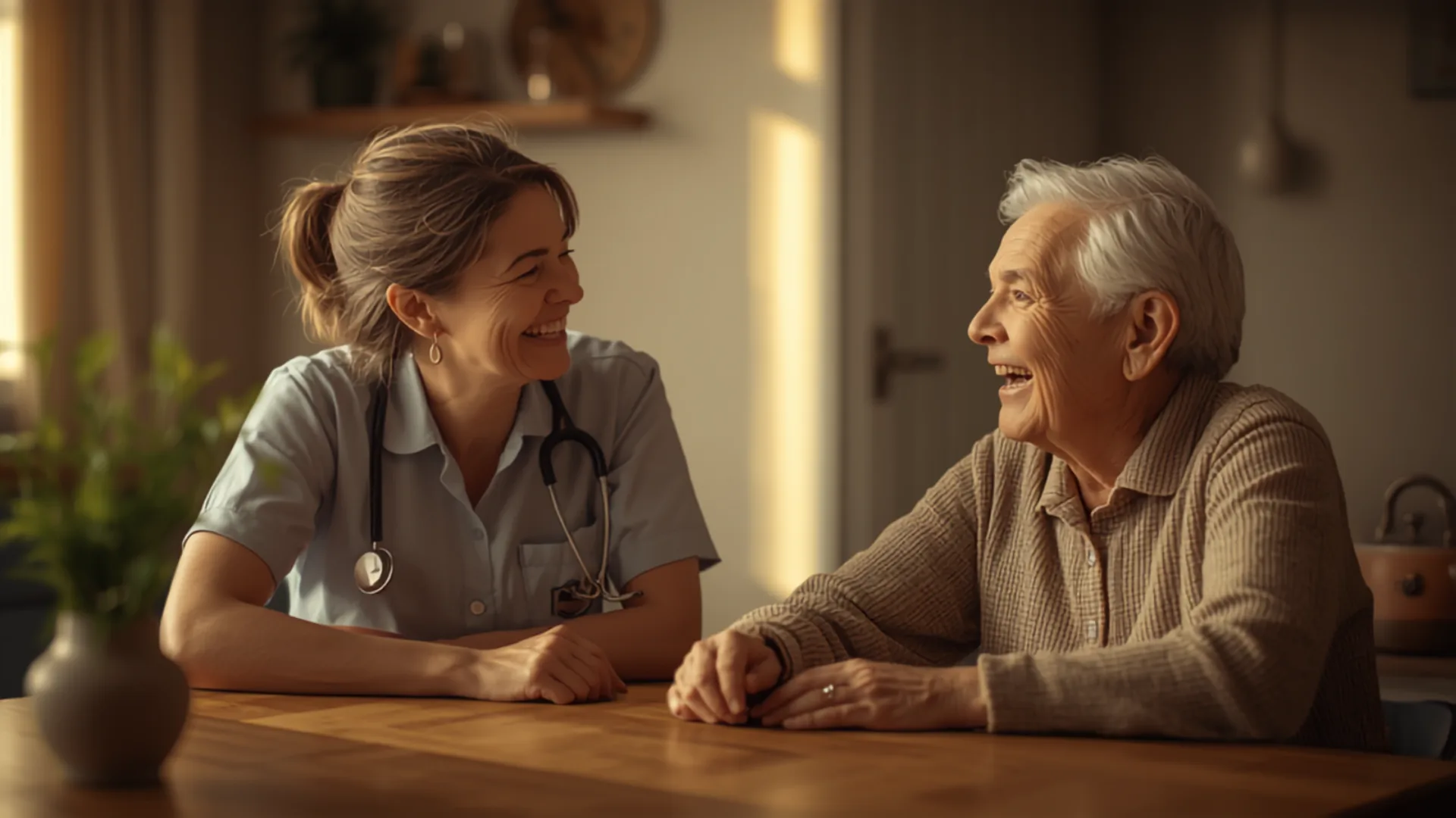A home health aide at work