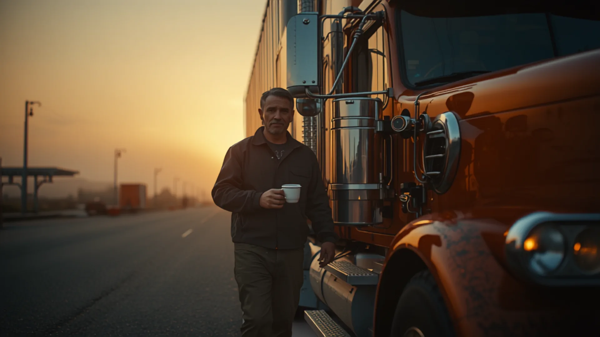 A truck driver at work